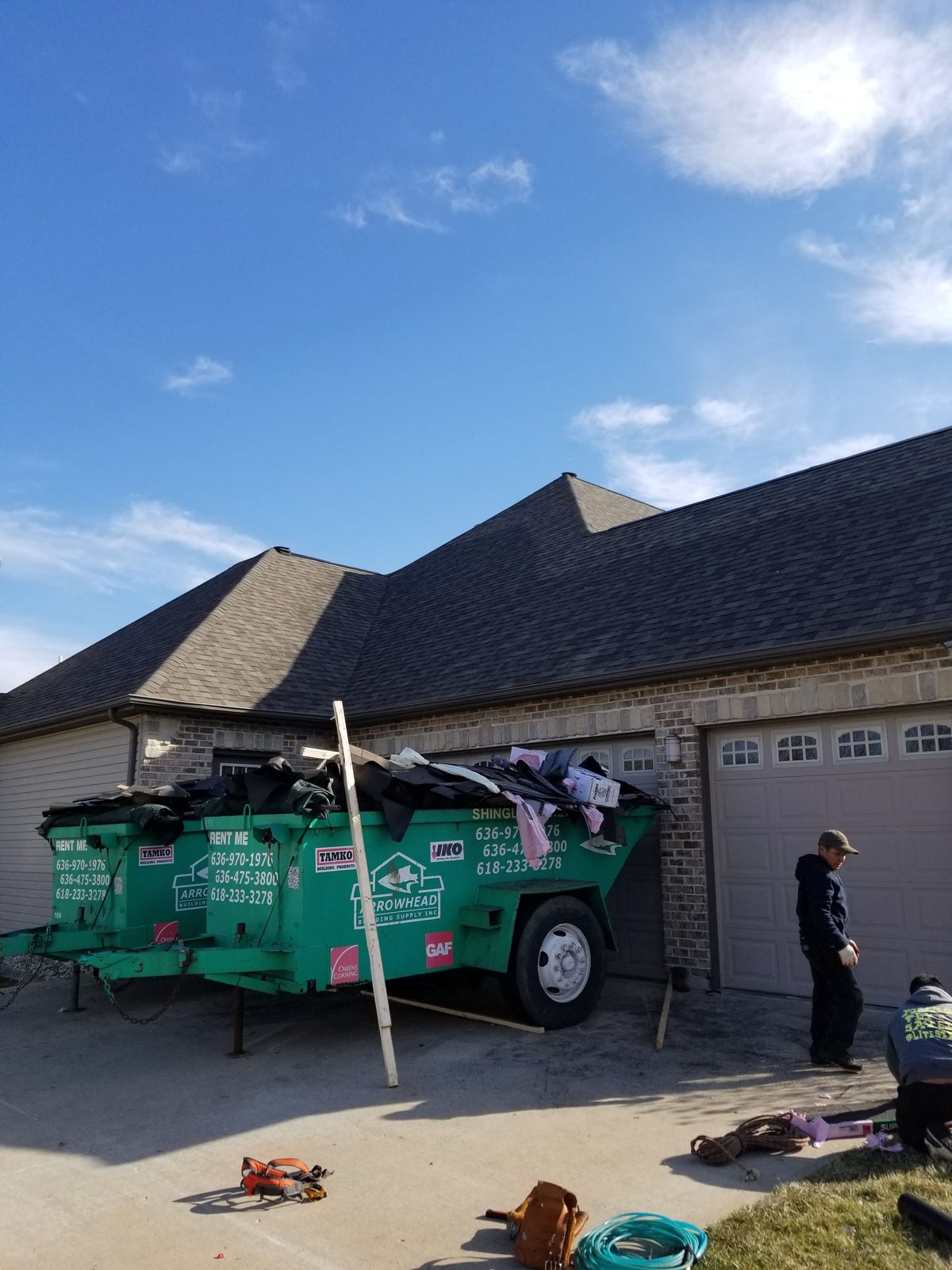 Residential roof replacement example